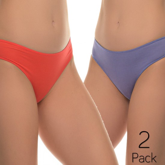 2Pack Hipster Bamboo Slip Purple-Coral